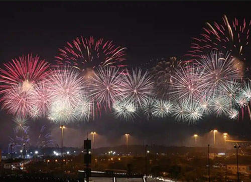 云梦县焰火晚会